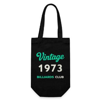 Vintage 1973 – Billiards Club Retro Birth Year - Gift Bag for Bottles - black - Front
