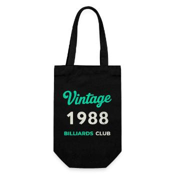 Vintage 1988 – Billiards Club Retro Birth Year - Gift Bag for Bottles - black - Front
