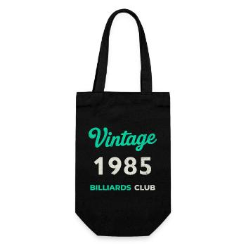 Vintage 1985 – Billiards Club Retro Birth Year - Gift Bag for Bottles - black - Front
