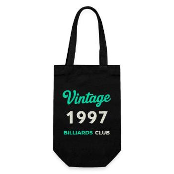 Vintage 1997 – Billiards Club Retro Geburtsjahr - Geschenkbeutel für Flaschen - Schwarz - Vorne