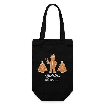 Cookies Baking Christmas Time Cookies Gingerbread - Gift Bag for Bottles - black - Front