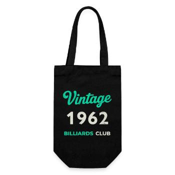 Vintage 1962 – Billiards Club Retro Geburtsjahr - Geschenkbeutel für Flaschen - Schwarz - Vorne