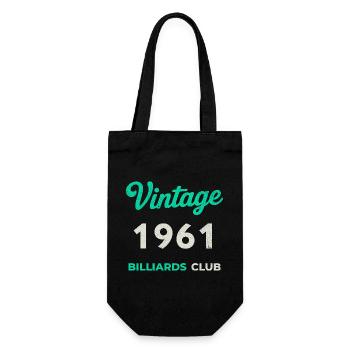 Vintage 1961 – Billiards Club Retro Geburtsjahr - Geschenkbeutel für Flaschen - Schwarz - Vorne