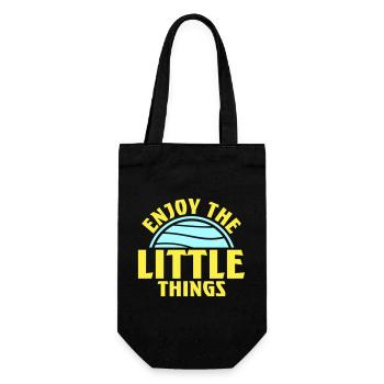 Enjoy The Little Things Gratitude Mindfulness - Gift Bag for Bottles - black - Front