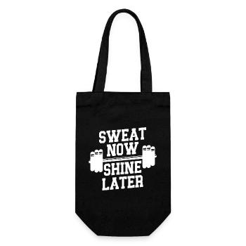 Sweat Today Shine Tomorrow - Gift Bag for Bottles - black - Front