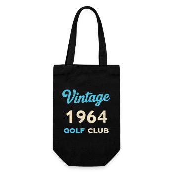 Vintage 1964 Golf Club Retro Geburtsjahr Geschenk - Geschenkbeutel für Flaschen - Schwarz - Vorne