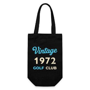 Vintage 1972 Golf Club Retro Geburtsjahr Geschenk - Geschenkbeutel für Flaschen - Schwarz - Vorne