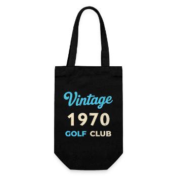 Vintage 1970 Golf Club Retro Geburtsjahr Geschenk - Geschenkbeutel für Flaschen - Schwarz - Vorne