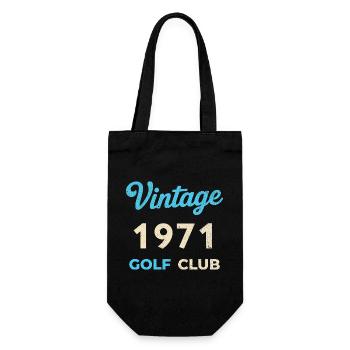 Vintage 1971 Golf Club Retro Geburtsjahr Geschenk - Geschenkbeutel für Flaschen - Schwarz - Vorne