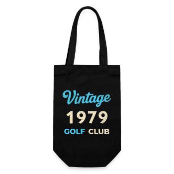 Vintage 1979 Golf Club Retro Geburtsjahr Geschenk - Geschenkbeutel für Flaschen - Schwarz - Vorne