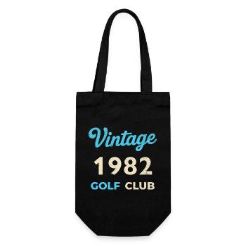 Vintage 1982 Golf Club Retro Geburtsjahr Geschenk - Geschenkbeutel für Flaschen - Schwarz - Vorne