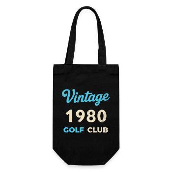 Vintage 1980 Golf Club Retro Geburtsjahr Geschenk - Geschenkbeutel für Flaschen - Schwarz - Vorne