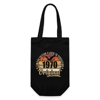 1970 Birthday Gift 1970 Original 1970 - Gift Bag for Bottles - black - Front