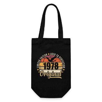 1978 Birthday Gift 1978 Original 1978 - Gift Bag for Bottles - black - Front