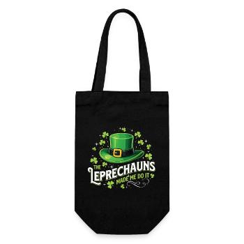Die Kobolde haben mich dazu gebracht – St. Patrick's Day - Geschenkbeutel für Flaschen - Schwarz - Vorne