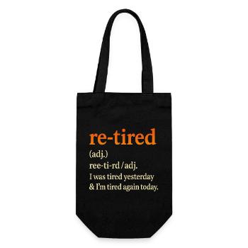 Définition de la pension de retraite Humour pour retraités Drôle - Sac à bouteille - noir - Devant
