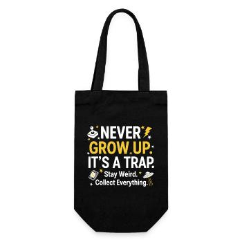 Grow Up Kidult Retro Collector - Gift Bag for Bottles - black - Front