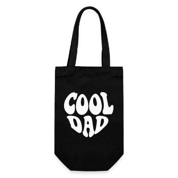 Cool Dad Heart Logo – Anpassbare Farbe - Geschenkbeutel für Flaschen - Schwarz - Vorne