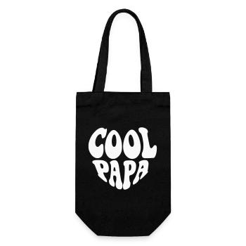 Logo Cool Papa Heart - Couleur personnalisable - Sac à bouteille - noir - Devant