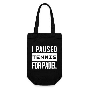Tennis & Padel Hoodie or Cup for Padel Players - Gift Bag for Bottles - black - Front