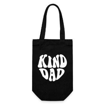 Kind Dad Heart Logo - Customizable color - Gift Bag for Bottles - black - Front
