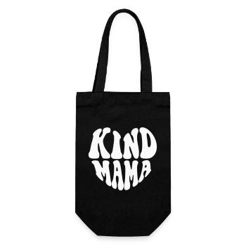 Logo Kind Mama Heart - Couleur personnalisable - Sac à bouteille - noir - Devant