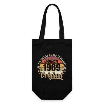 57. Anniversary 57 Years Limited Edition March 1969 - Gift Bag for Bottles - black - Front