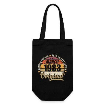 43. Anniversary 43 Years Limited Edition March 1983 - Gift Bag for Bottles - black - Front
