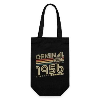 Original 1956 Retro Vintage Birthday Gift - Gift Bag for Bottles - black - Front