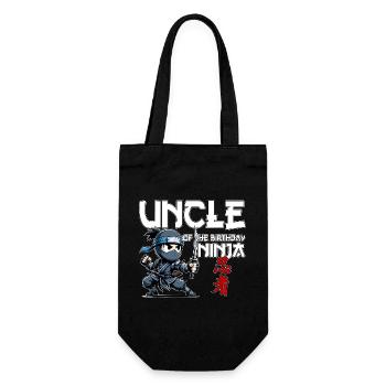 Uncle Of The Birthday Ninja Birthday Funny - Gift Bag for Bottles - black - Front