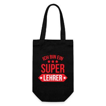 Super Maître d'École Étoiles et Bannière Scolaire - Sac à bouteille - noir - Devant