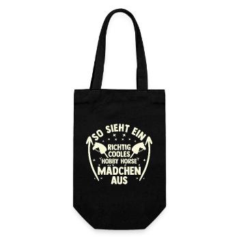 Steckenpferd Hobbyhorse Hobby Horsing - Geschenkbeutel für Flaschen - Schwarz - Vorne