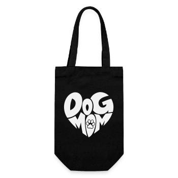 Maman de chien - Cœur de maman de chien avec patte - Sac à bouteille - noir - Devant