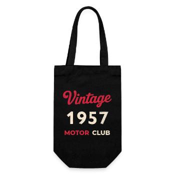 Année de naissance rétro vintage du Motor Club 1957 - Sac à bouteille - noir - Devant