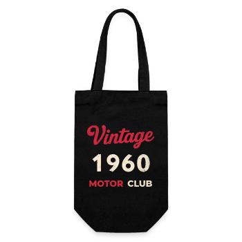 Cadeau vintage de l’année de naissance rétro du Motor Club des années 1960 - Sac à bouteille - noir - Devant