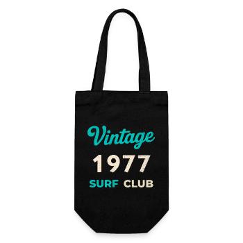 Cadeau vintage de l’année de naissance rétro du Surf Club 1977 - Sac à bouteille - noir - Devant