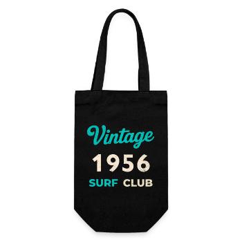 Vintage 1956 Surf Club Retro Geburtsjahr Geschenk - Geschenkbeutel für Flaschen - Schwarz - Vorne
