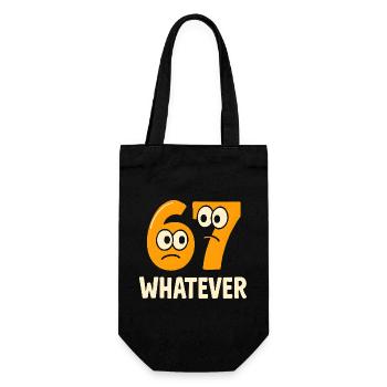 Six Seven Whatever Italian Brainrot Humor Meme  - Geschenkbeutel für Flaschen - Schwarz - Vorne