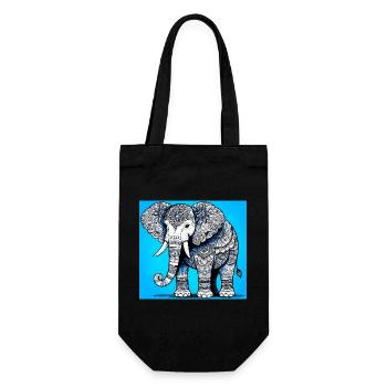 éléphant - Sac à bouteille - noir - Devant