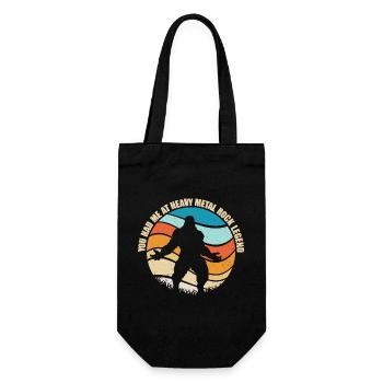 Bigfoot in neon sunset - Gift Bag for Bottles - black - Front