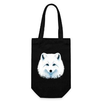 Polarfuchs - Geschenkbeutel für Flaschen - Schwarz - Vorne