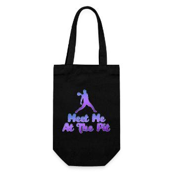 Meet Me At The Pit Basketball Tee - Gift Bag for Bottles - black - Front