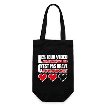 Les jeux vidéo ont ruiné ma vie humour gamer - Sac à bouteille - noir - Devant