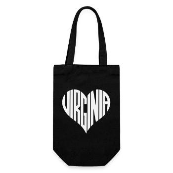 Virginia Heart Design - Gift Bag for Bottles - black - Front