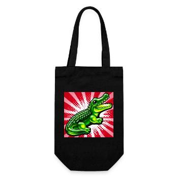 crocodile - Gift Bag for Bottles - black - Front