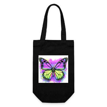 butterfly - Gift Bag for Bottles - black - Front