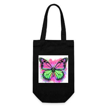 Schmetterling - Geschenkbeutel für Flaschen - Schwarz - Vorne