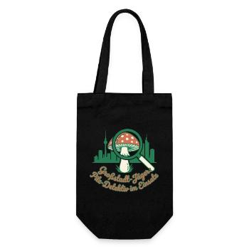 Urban Mushroom Detective - Gift Bag for Bottles - black - Front