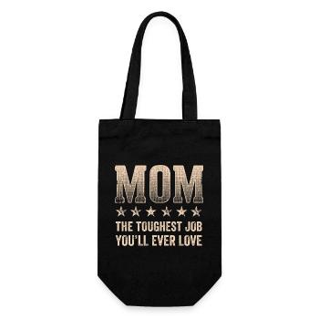 Travail de mère Amour La tâche la plus difficile - Sac à bouteille - noir - Devant