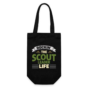 Rockin The Scout Leader Life Pfadfinderleiter - Gift Bag for Bottles - black - Front